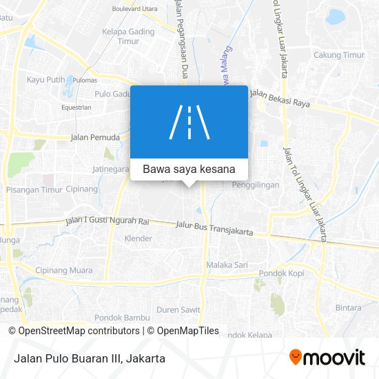 Peta Jalan Pulo Buaran III