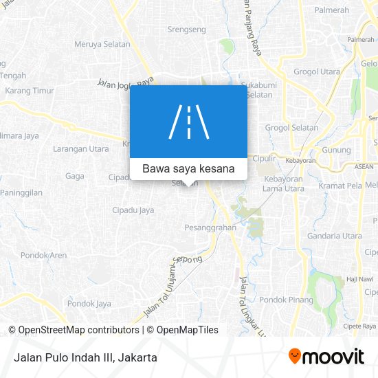 Peta Jalan Pulo Indah III