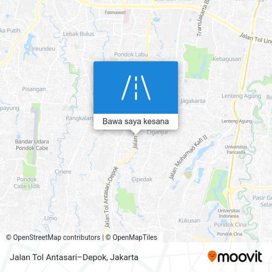 Peta Jalan Tol Antasari–Depok