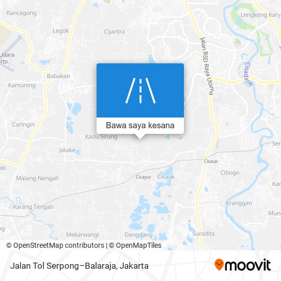 Peta Jalan Tol Serpong–Balaraja