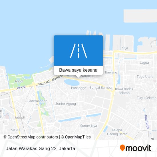 Peta Jalan Warakas Gang 22