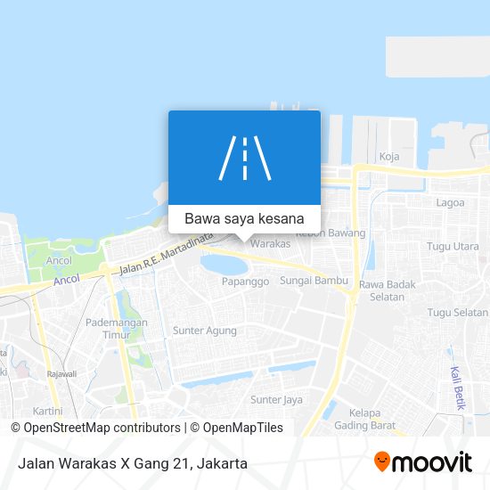 Peta Jalan Warakas X Gang 21