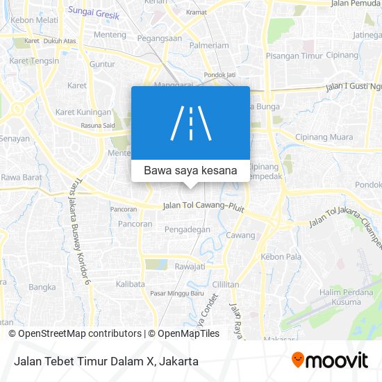 Peta Jalan Tebet Timur Dalam X