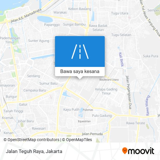 Peta Jalan Teguh Raya