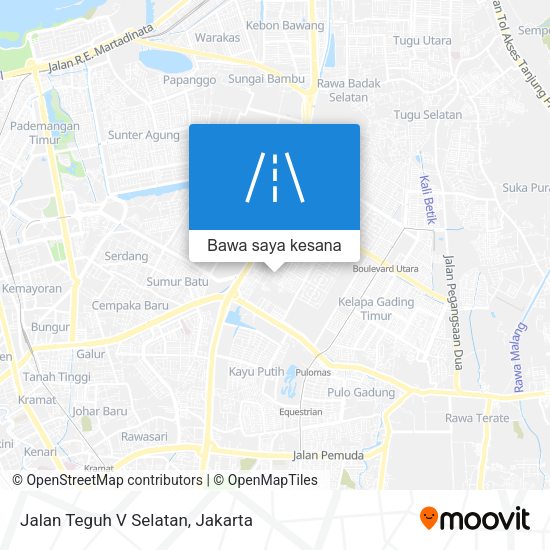 Peta Jalan Teguh V Selatan