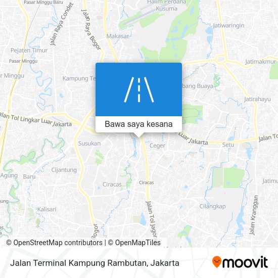 Peta Jalan Terminal Kampung Rambutan