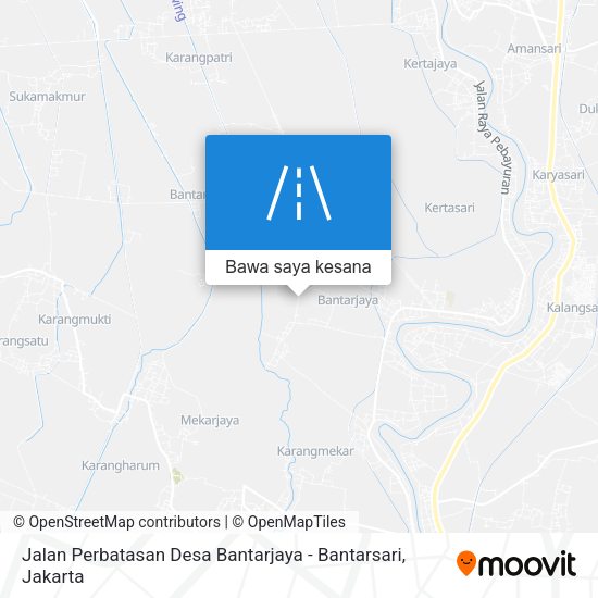 Peta Jalan Perbatasan Desa Bantarjaya - Bantarsari