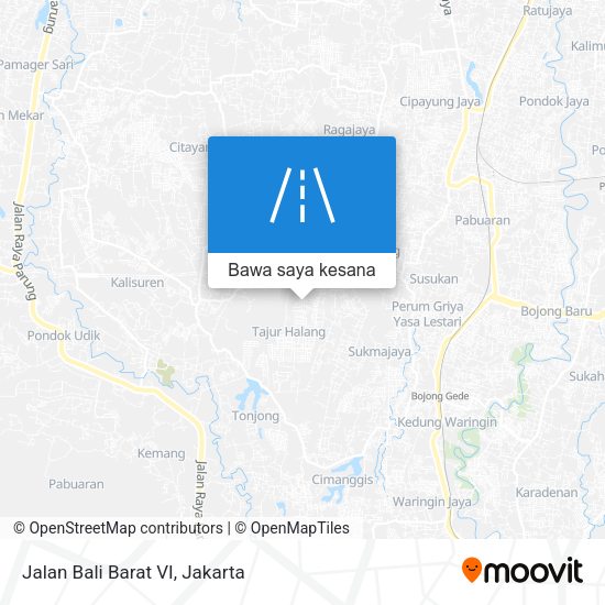 Peta Jalan Bali Barat VI