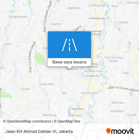 Peta Jalan KH Ahmad Dahlan VI
