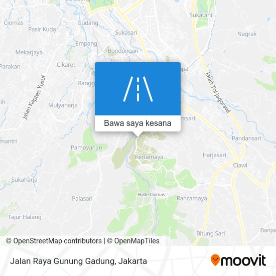 Peta Jalan Raya Gunung Gadung