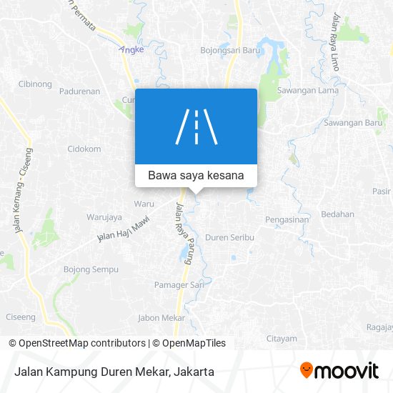 Peta Jalan Kampung Duren Mekar