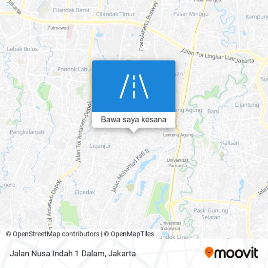 Peta Jalan Nusa Indah 1 Dalam