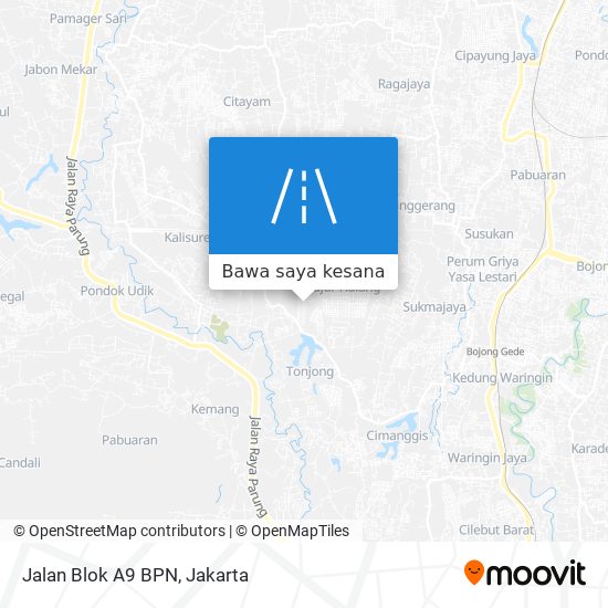 Peta Jalan Blok A9 BPN