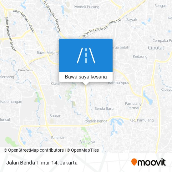 Peta Jalan Benda Timur 14