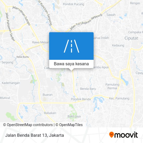 Peta Jalan Benda Barat 13