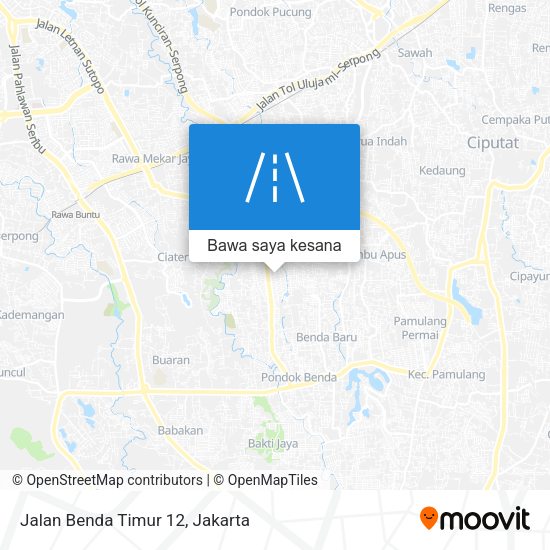 Peta Jalan Benda Timur 12