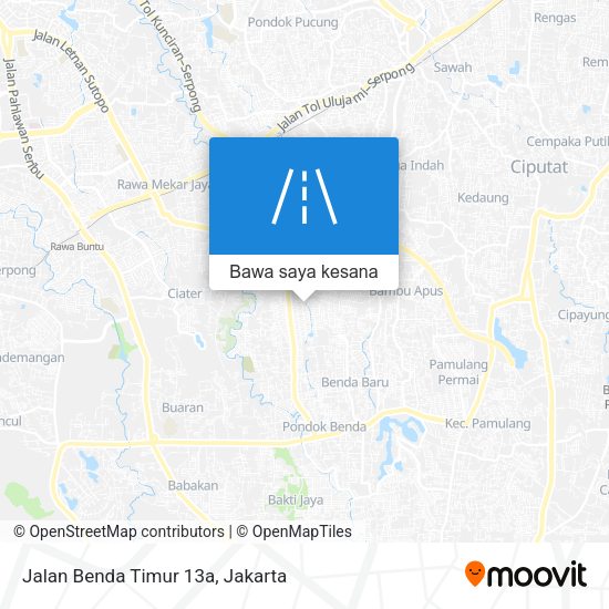 Peta Jalan Benda Timur 13a