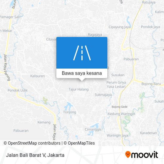 Peta Jalan Bali Barat V