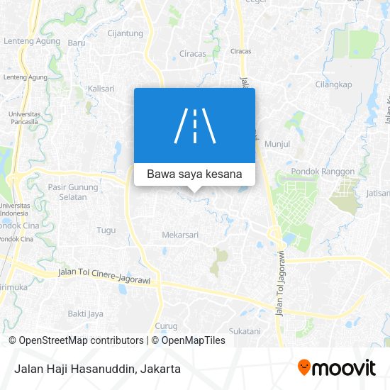 Peta Jalan Haji Hasanuddin