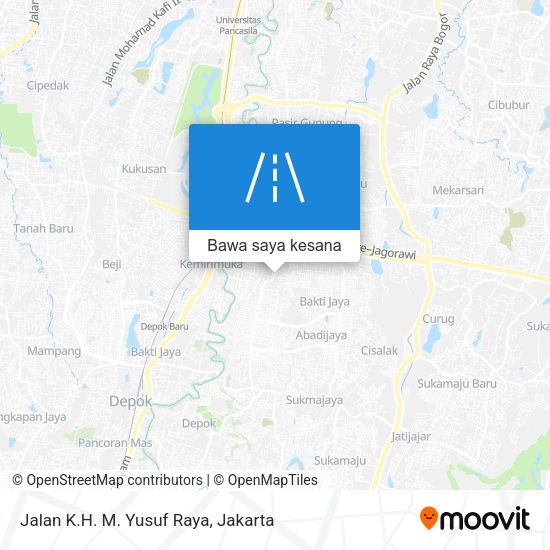 Peta Jalan K.H. M. Yusuf Raya