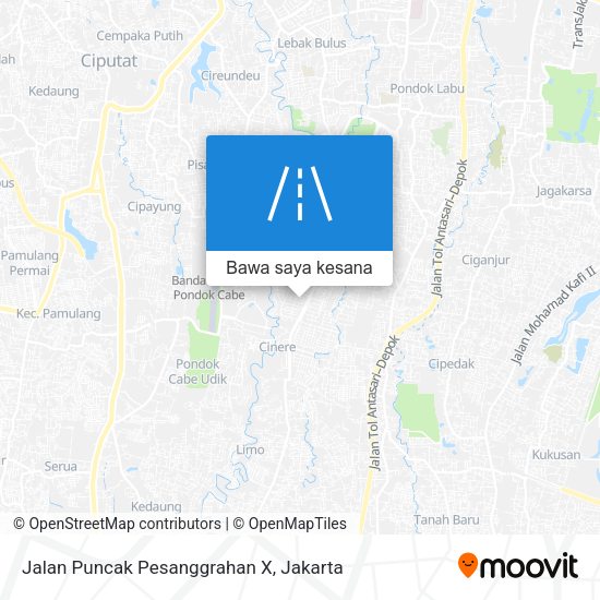 Peta Jalan Puncak Pesanggrahan X