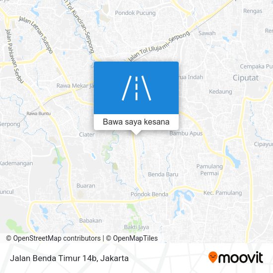 Peta Jalan Benda Timur 14b