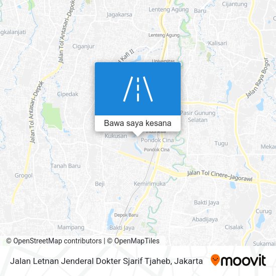 Peta Jalan Letnan Jenderal Dokter Sjarif Tjaheb
