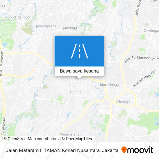 Peta Jalan Mataram II TAMAN Kenari Nusantara