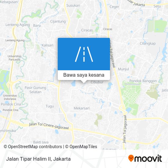 Peta Jalan Tipar Halim II