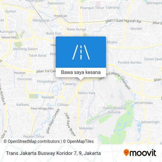 Peta Trans Jakarta Busway Koridor 7, 9