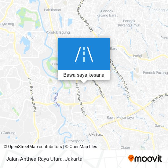 Peta Jalan Anthea Raya Utara