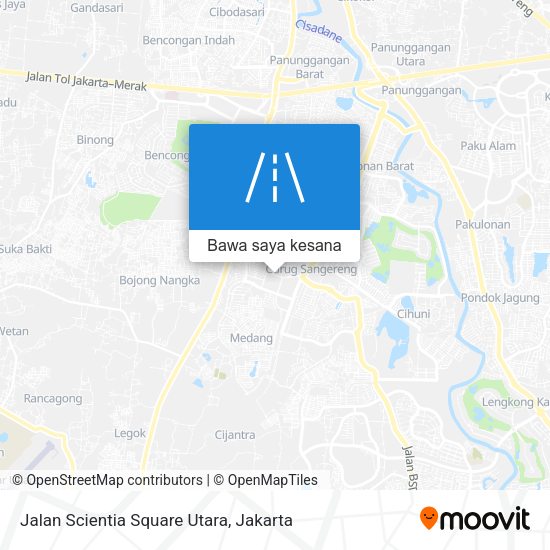 Peta Jalan Scientia Square Utara
