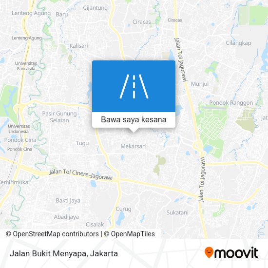 Peta Jalan Bukit Menyapa