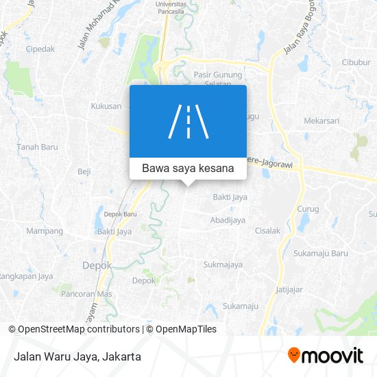 Peta Jalan Waru Jaya