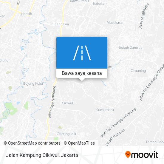 Peta Jalan Kampung Cikiwul