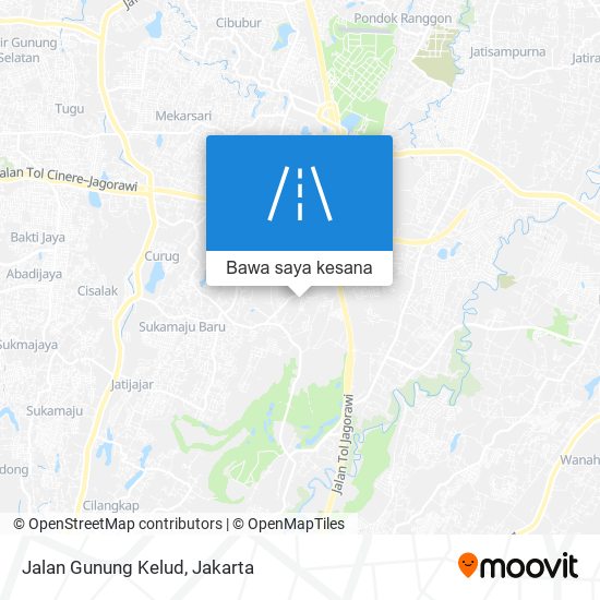 Peta Jalan Gunung Kelud