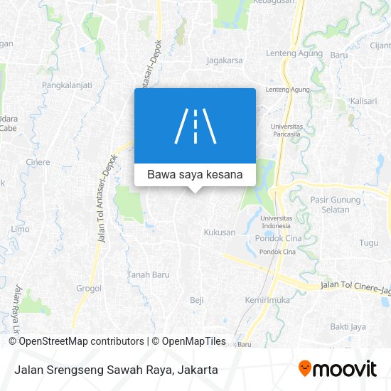 Peta Jalan Srengseng Sawah Raya
