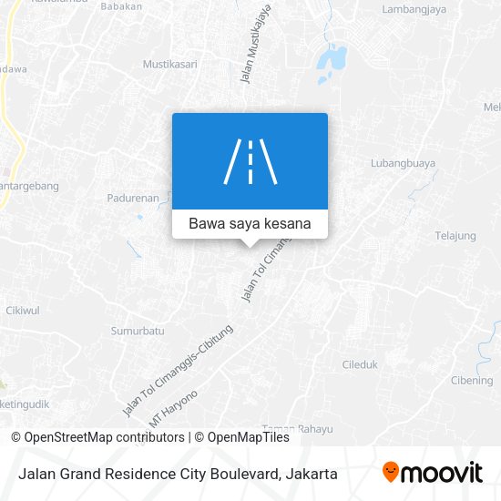 Peta Jalan Grand Residence City Boulevard