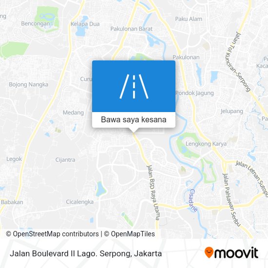 Peta Jalan Boulevard Il Lago. Serpong