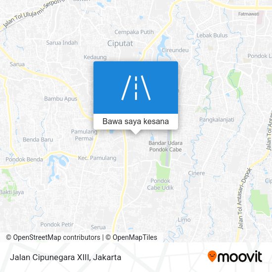 Peta Jalan Cipunegara XIII