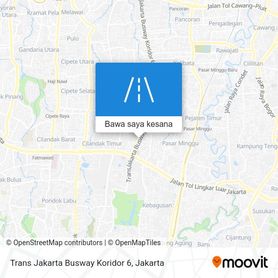 Peta Trans Jakarta Busway Koridor 6