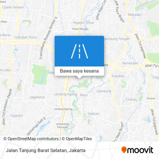 Peta Jalan Tanjung Barat Selatan