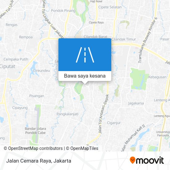 Peta Jalan Cemara Raya