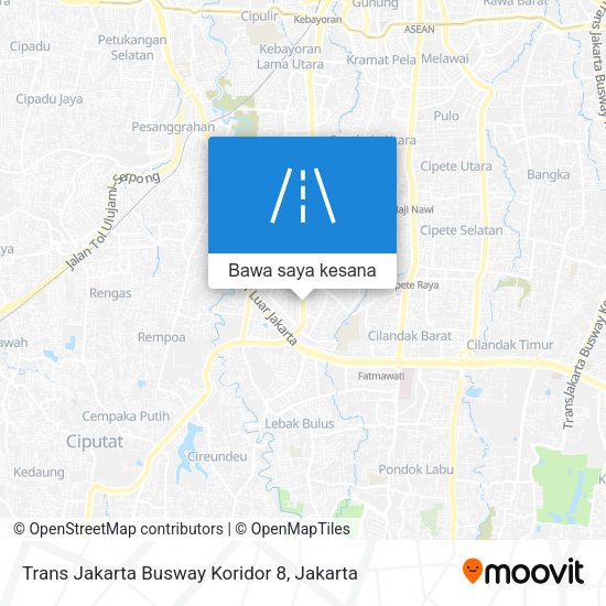 Peta Trans Jakarta Busway Koridor 8