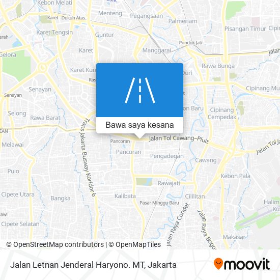 Peta Jalan Letnan Jenderal Haryono. MT