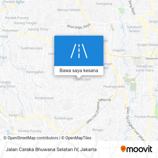 Peta Jalan Caraka Bhuwana Selatan IV