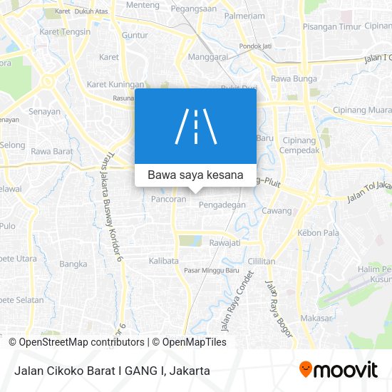 Peta Jalan Cikoko Barat I GANG I