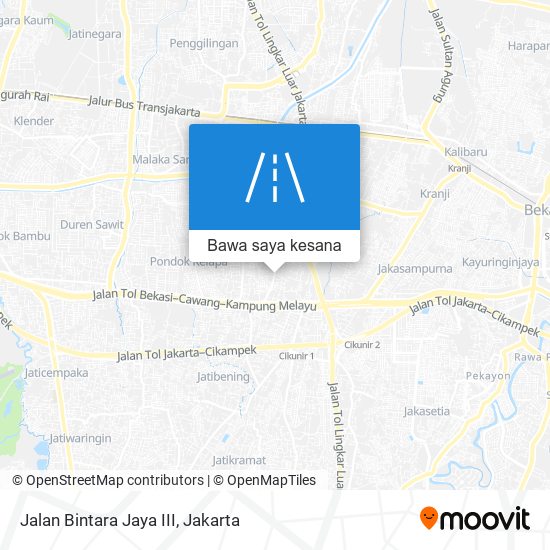 Peta Jalan Bintara Jaya III