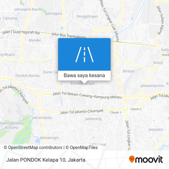 Peta Jalan PONDOK Kelapa 10