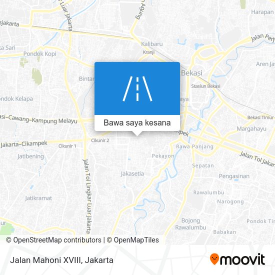 Peta Jalan Mahoni XVIII